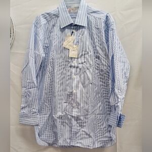 Turnbull & Asser Light Blue Pinstripe Dress Shirt